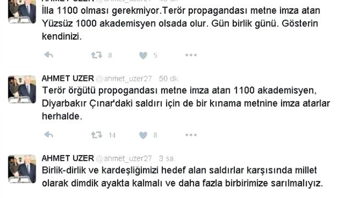 Ak Partili Vekilden Çınar İçin Akademisyenlere İmza Çağrısı