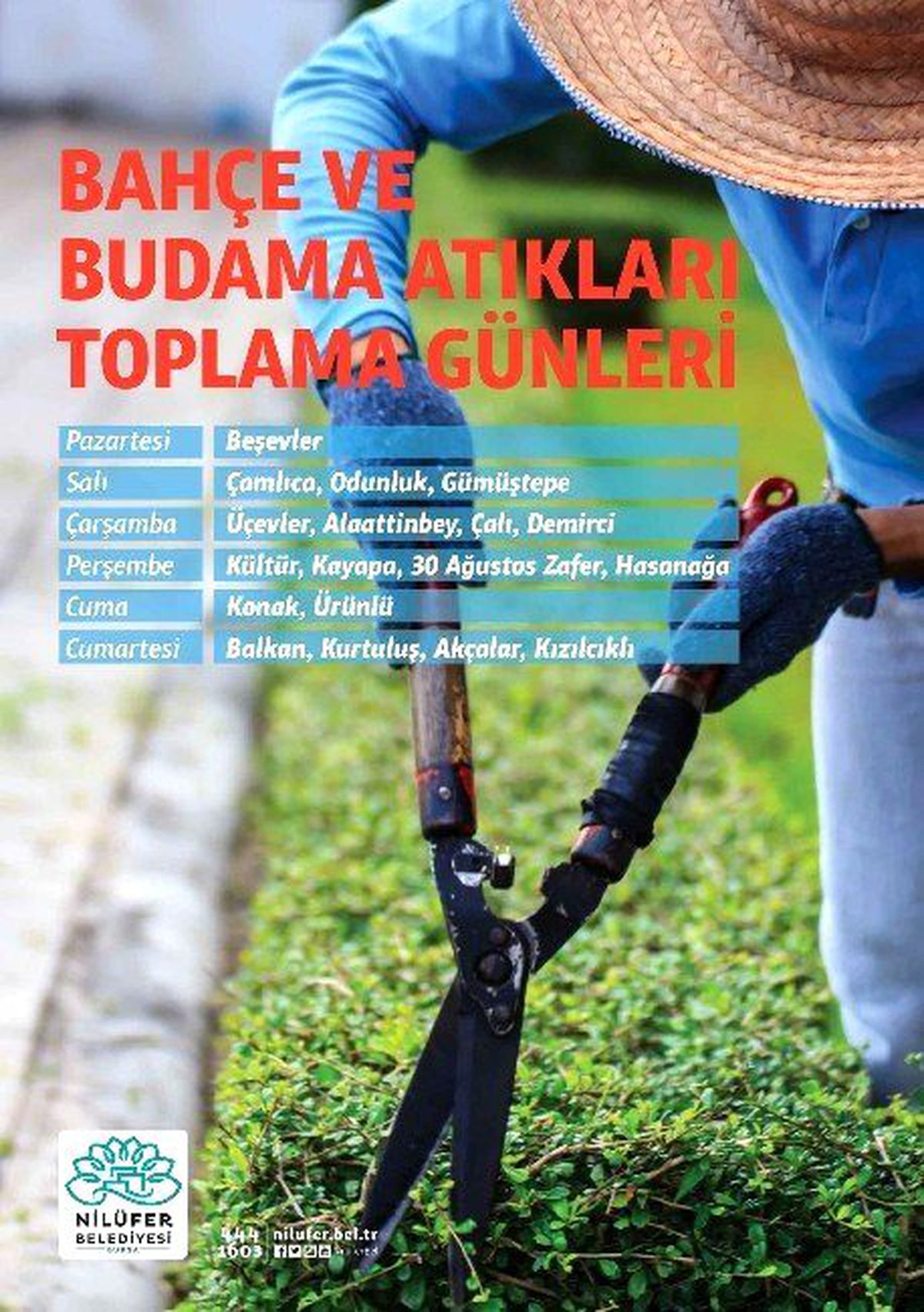 Nilüfer Belediyesi Budama Atıklarını Topluyor