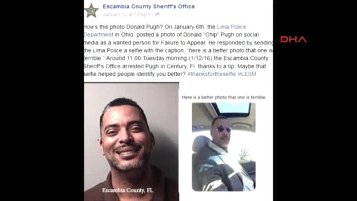 Sabıka Fotoğrafını Beğenmeyip Polise Selfi Gönderen Zanlı Florida?da Yakalandı