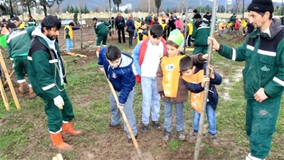 Büyükşehir ve Tema İşbirliğiyle Öğrenciler Fidan Dikti