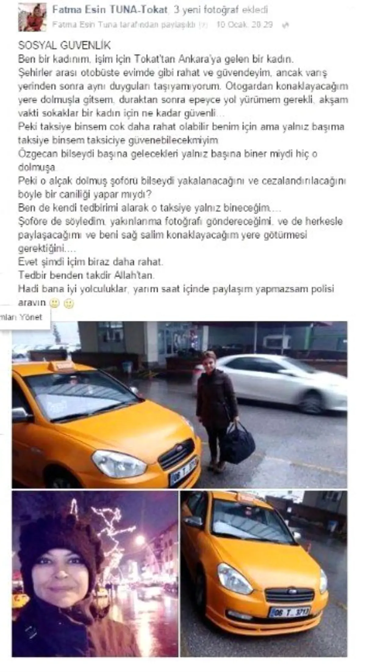 Minibüs ve Taksiye Binmeye Korkan Kadınlara Örnek Güvenlik Önlemi