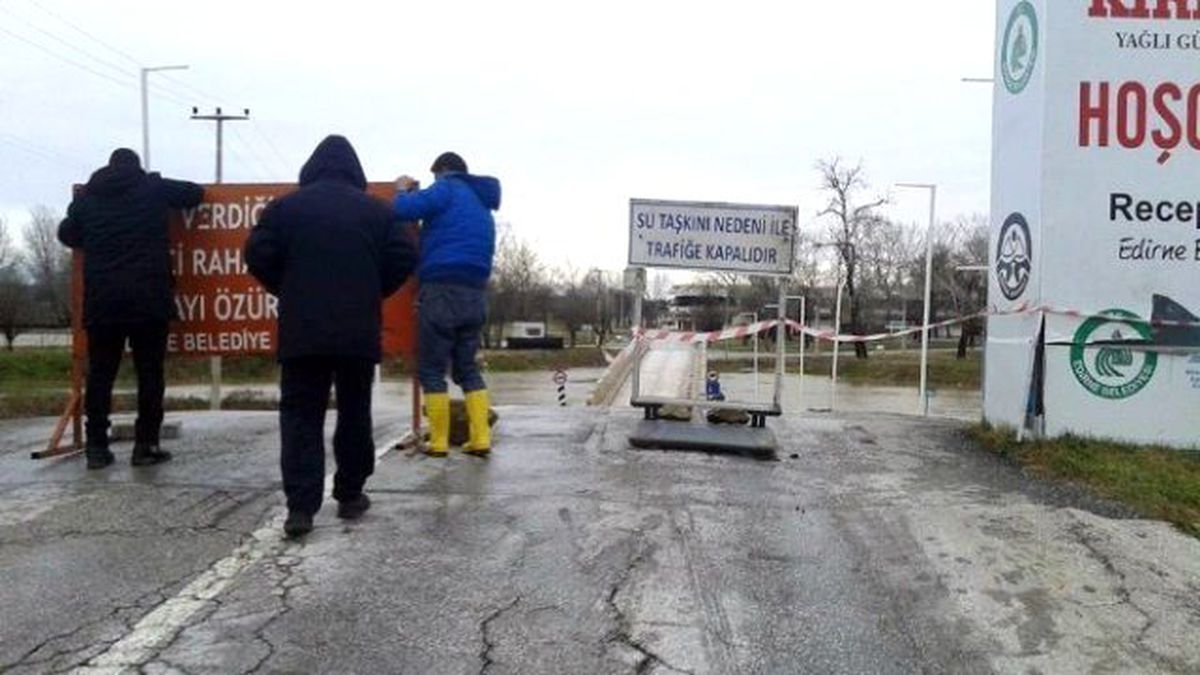 Edirne\'de Sel Alarmı
