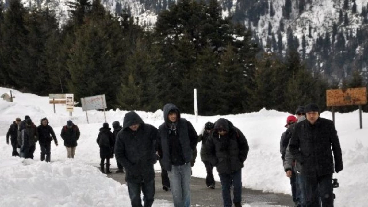 Doğaya Dikkat Çekmek İçin Kar Yürüyüşü Yaptılar