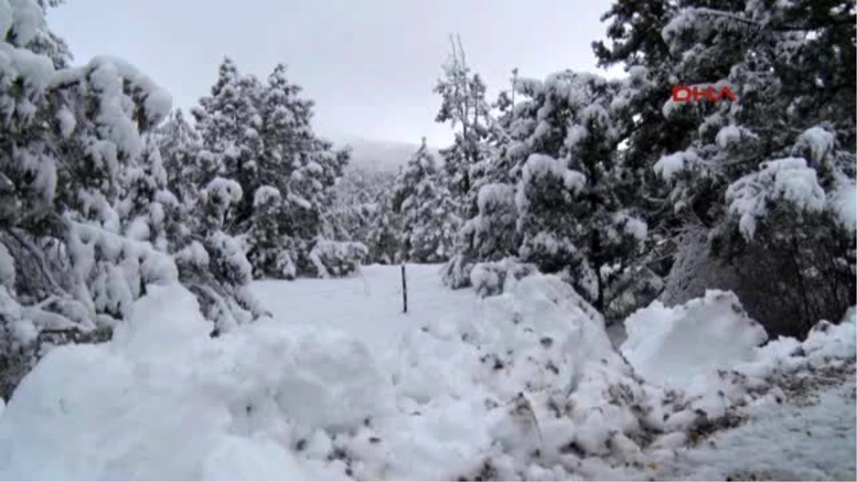 Muğla\'nın Yüksek Kesimleri Beyaza Büründü