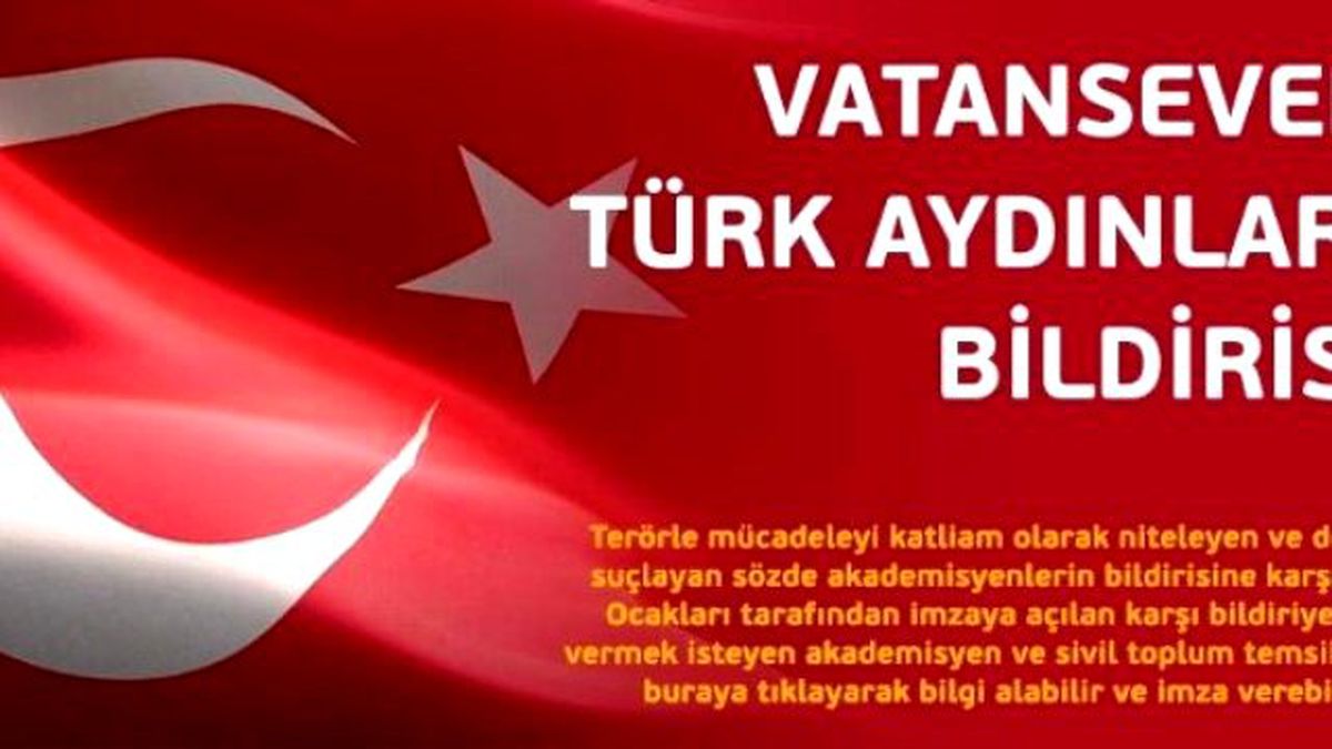 Türk Ocakları\'ndan \'Vatansever Türk Aydınları\' Bildirisi