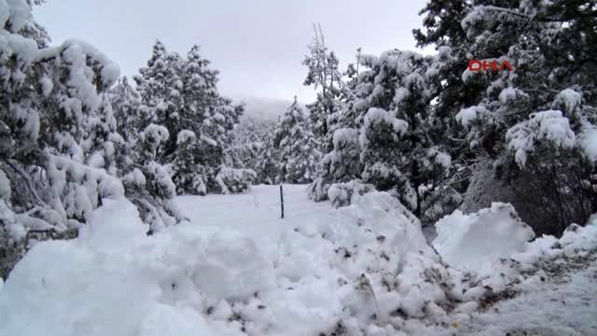 Muğla\'da Kar Hem Sevindirdi Hem Zorluk Yaşattı