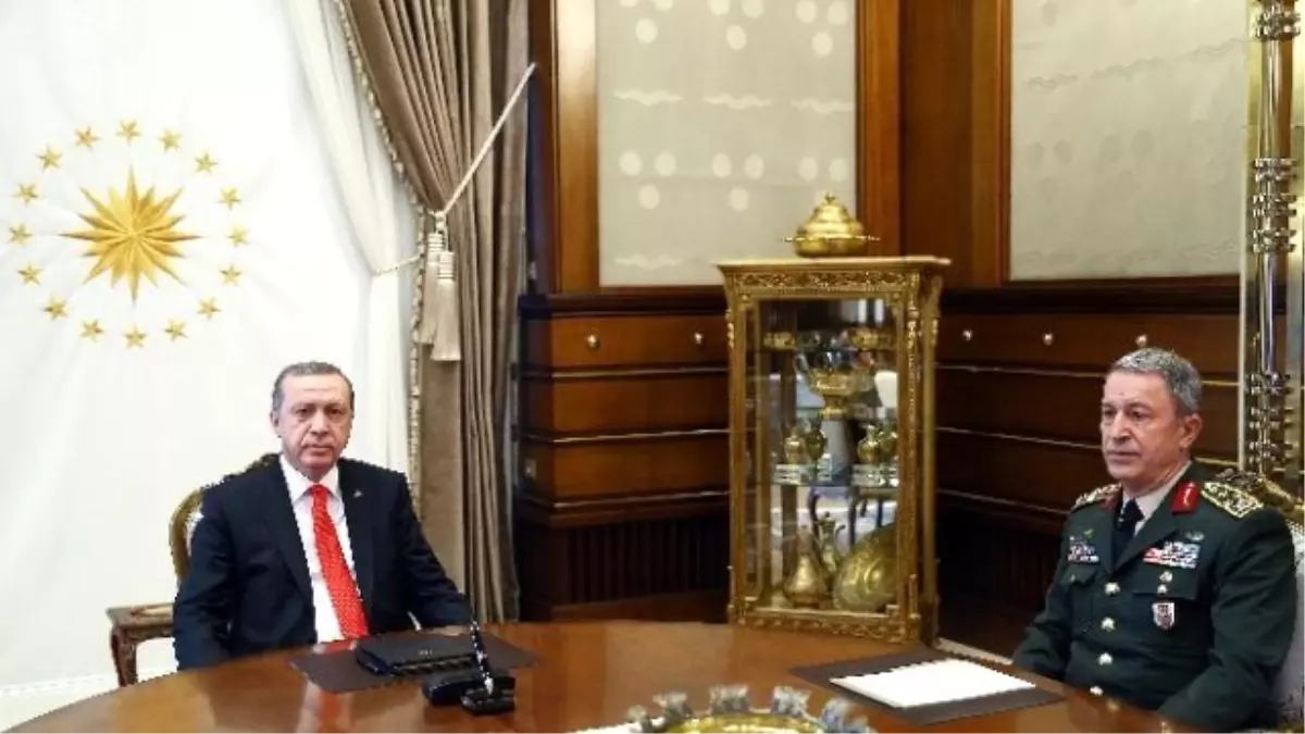 Cumhurbaşkanı Erdoğan, Genelkurmay Başkanı Akar\'ı Kabul Etti
