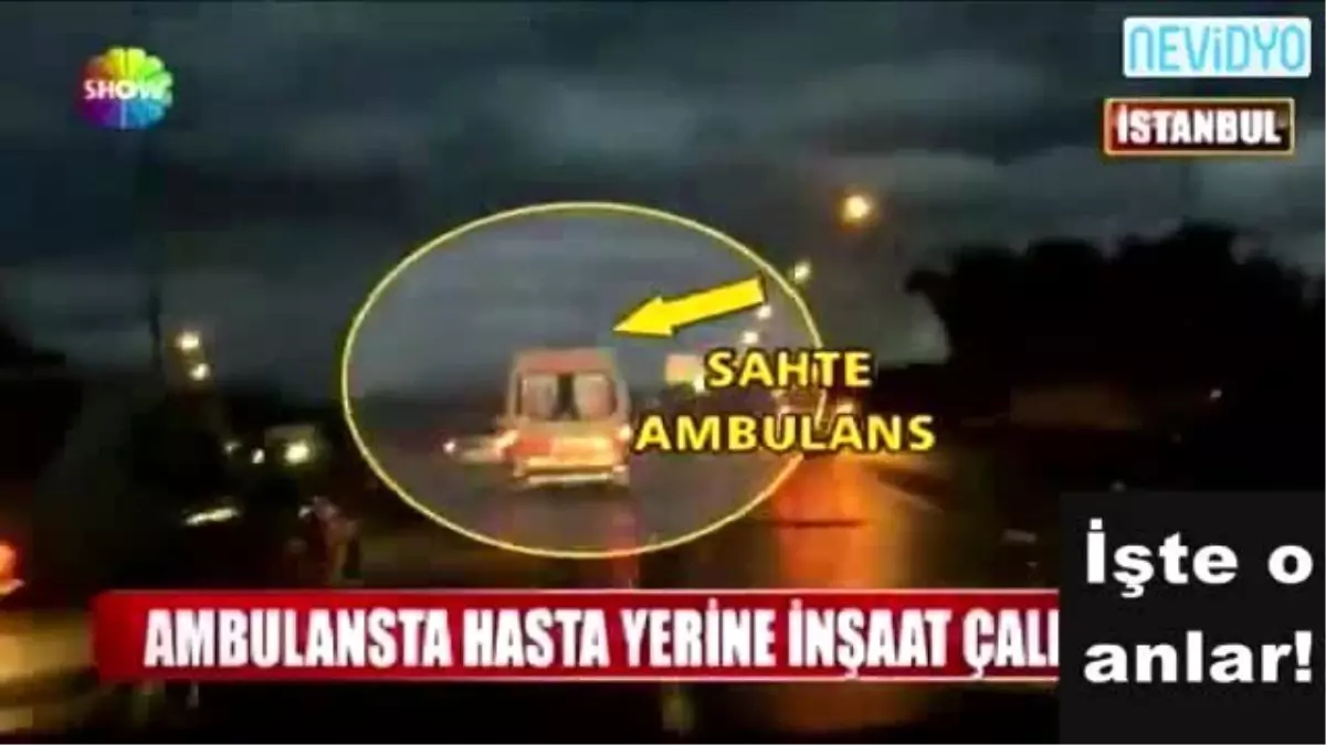 Ambulansı Servis Aracına Çevirmişler