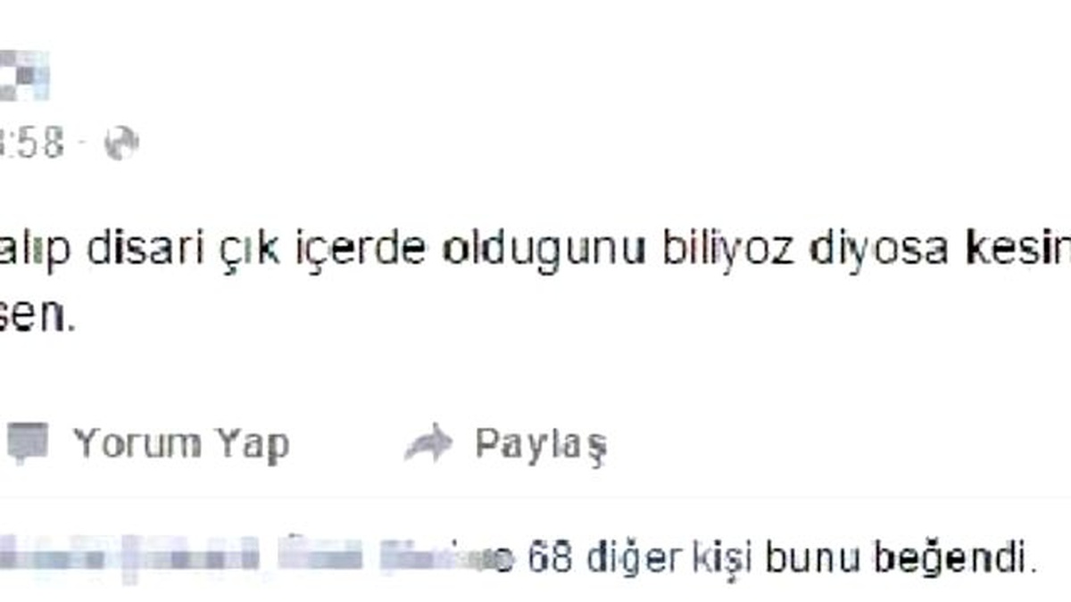 Aranan Zanlıdan Sosyal Medyada İlginç Paylaşım