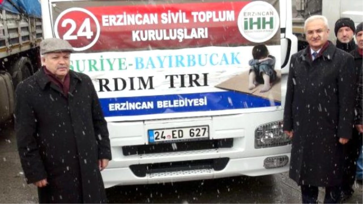 Erzincan\'dan Bayırbucak Türkmenlerine 14 Tır Yardım