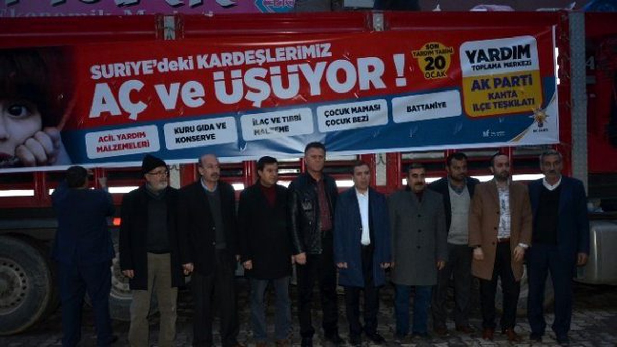 Kahta İlçesinden, Bayırbucak Türkmenlerine 1 Tır Dolusu Yardım