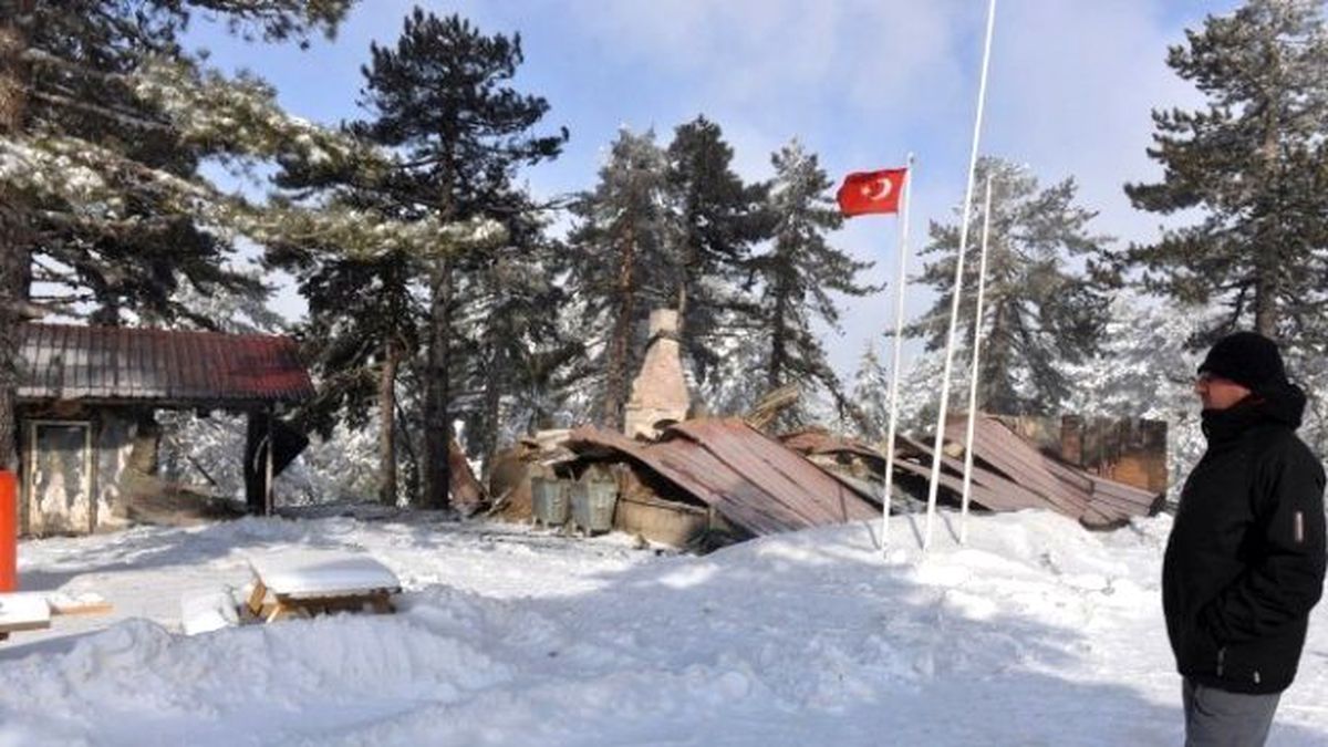 Kayak Merkezi\'nde Korkutan Yangın