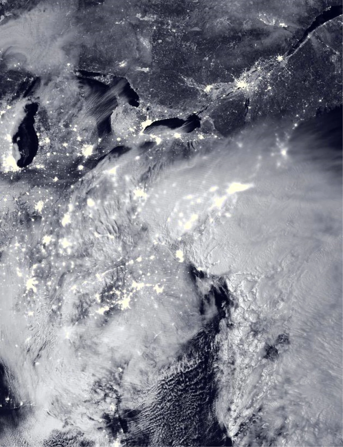 Amerika\'daki Kar Fırtınası, Uzaydan Böyle Görüntülendi