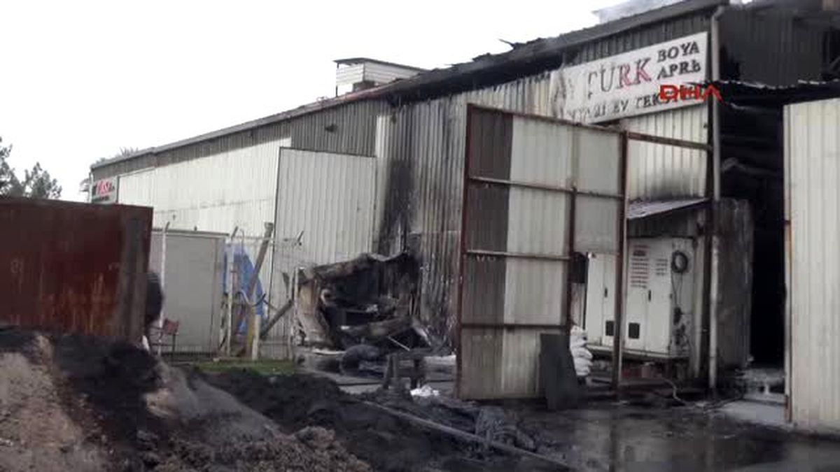 Bursa\'da Fabrika Yangını