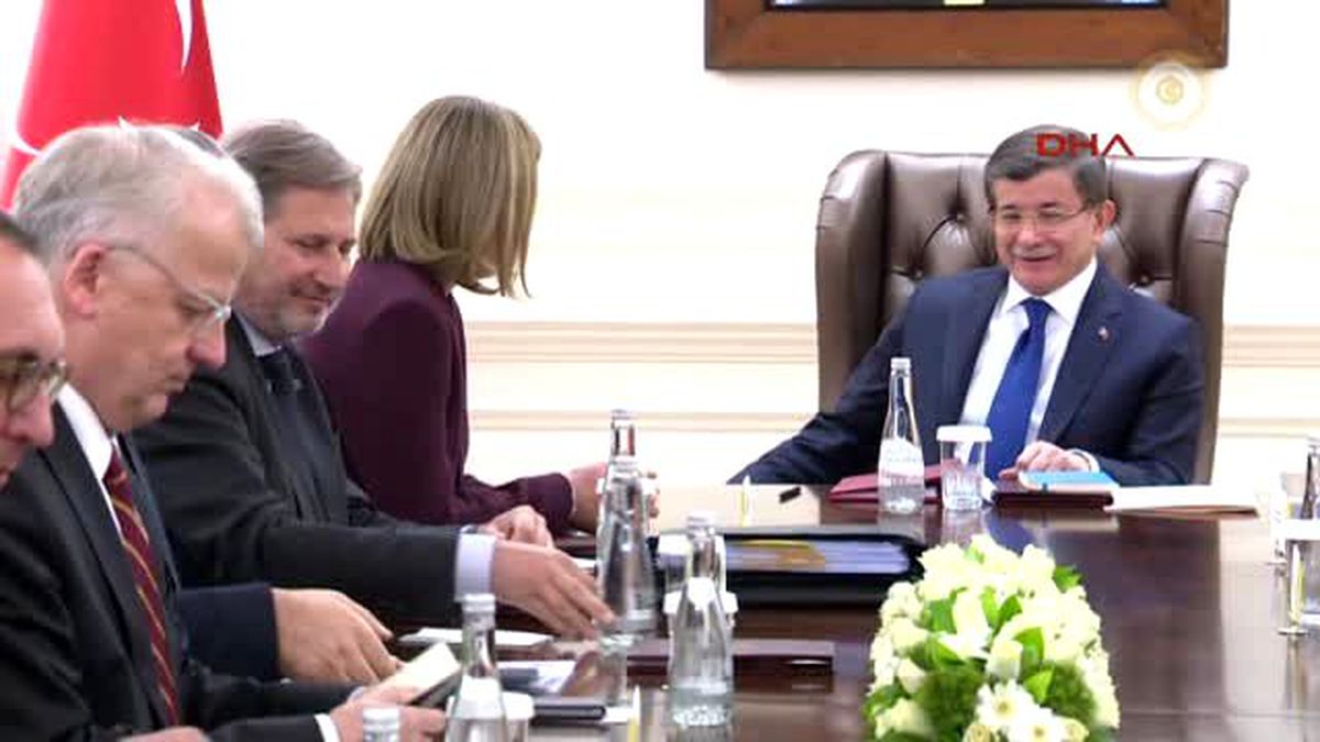 Davutoğlu, AB Komisyonu Başkan Yardımcısı Mogherini\'yi Kabul Etti