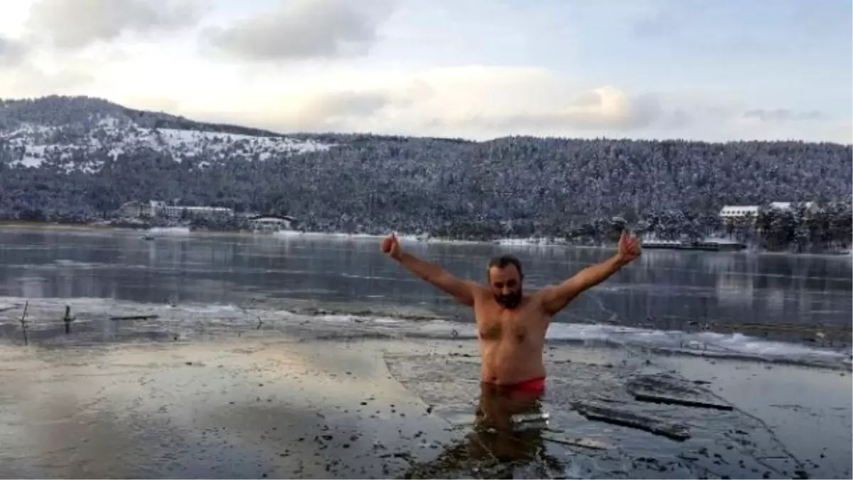 Eksi 20 Derecede Abant Gölüne Girdi