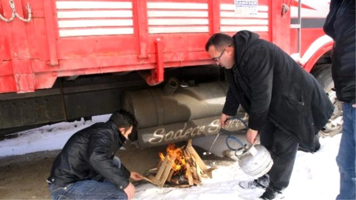 Yozgat\'ta Soğuktan Araçlar Çalışmadı