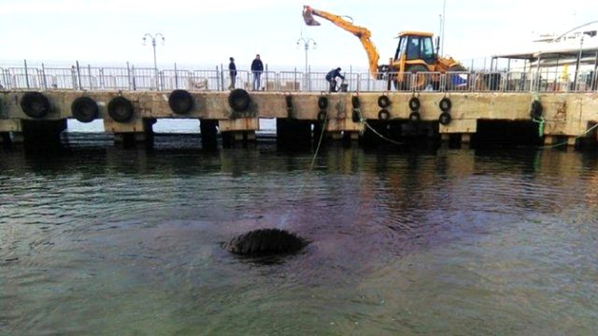 Araç Lastiği Feribot Pervanesine Takılmadan Çıkarıldı