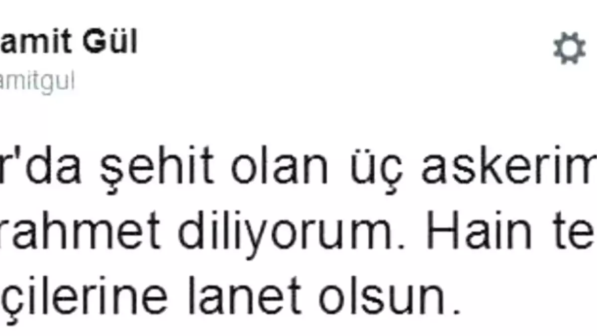 Milletvekili Gül Terörü Lanetledi