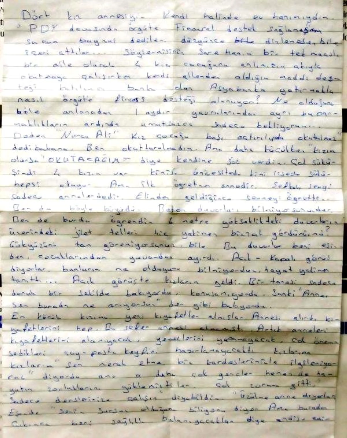 Paralel Yapı\' Operasyonunda Tutuklandı, Sare Davutoğlu\'na Mektup Yazdı