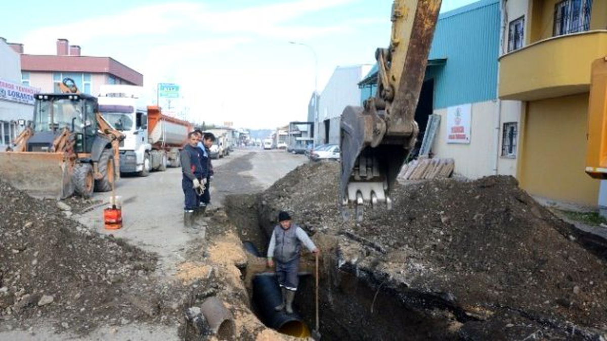 Sanayi Sitesinde Yağmur Suyu Drenaj Çalışması Başladı