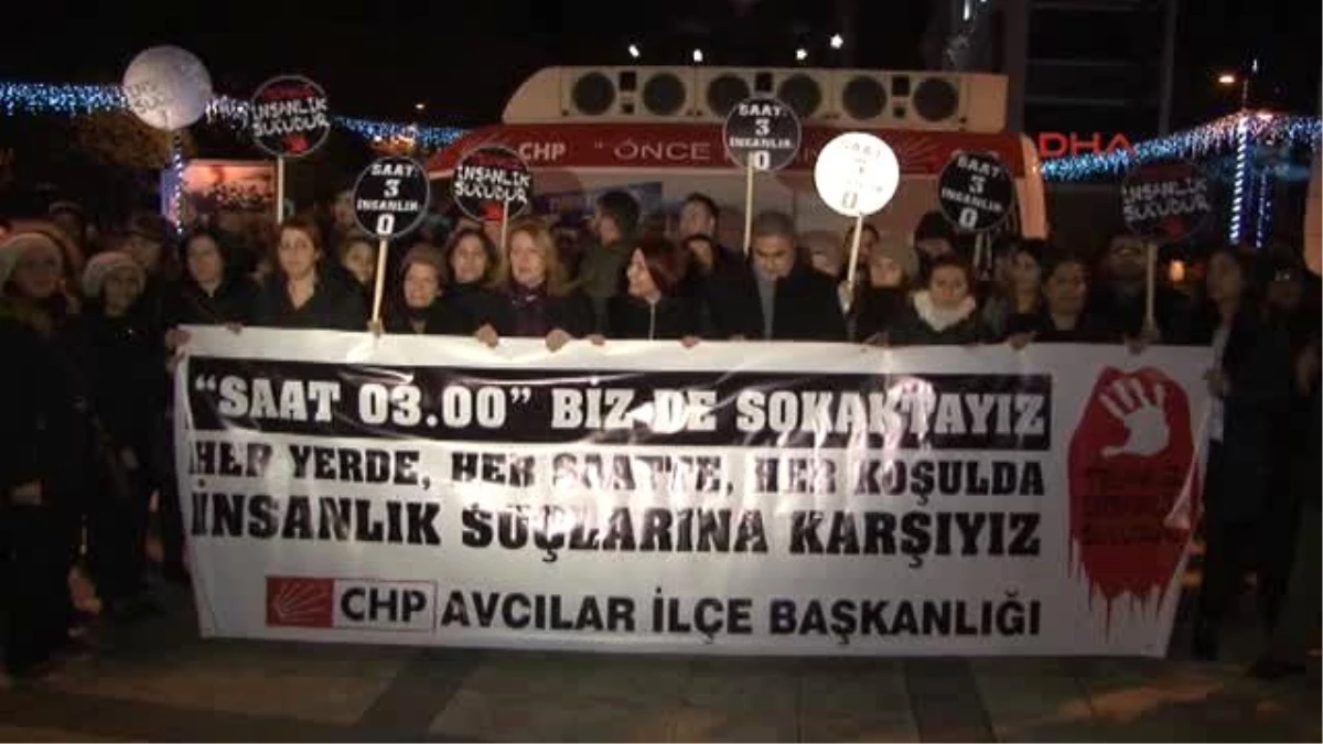 CHP\'lilerden Gece Saat 03.00\'da "Tecavüz" Protestosu