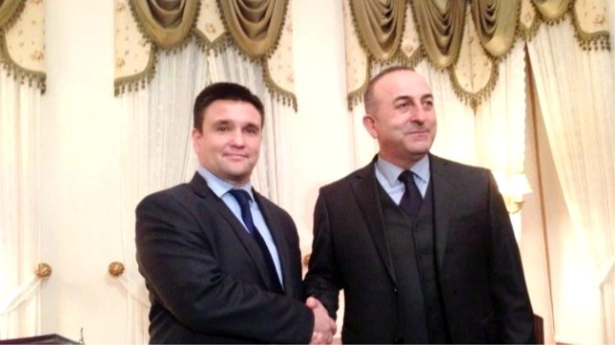 Bakan Çavuşoğlu Ukraynalı Mevkidaşı Klimkin ile Bir Araya Geldi
