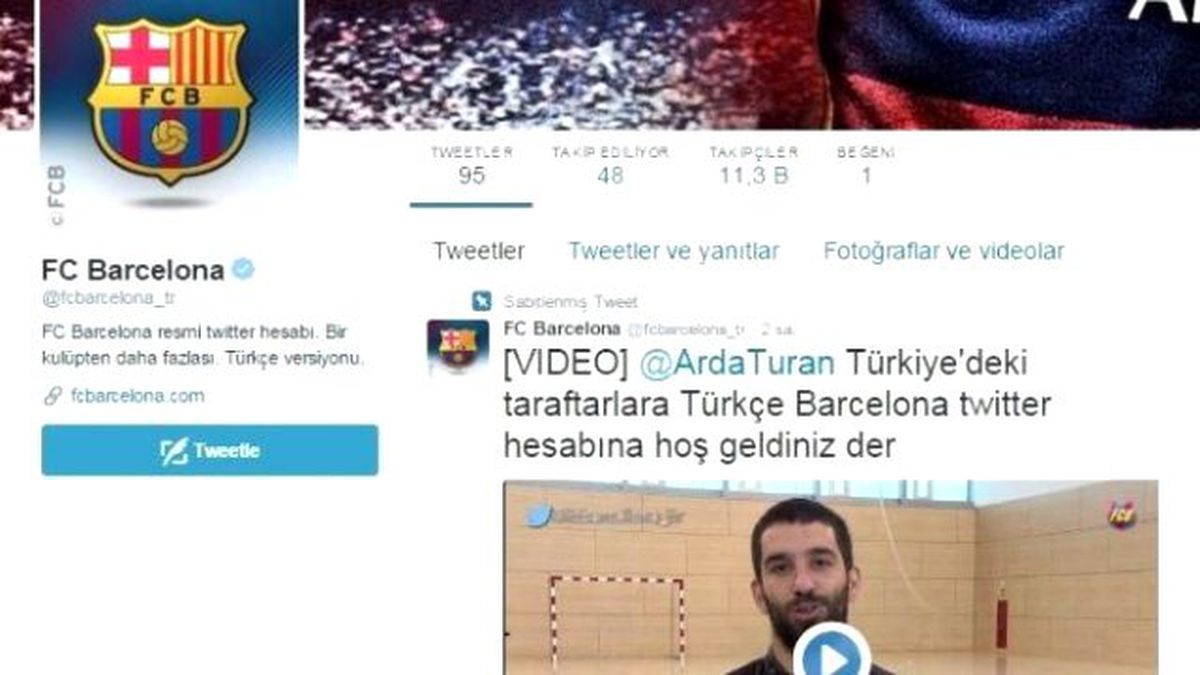 Barcelona\'dan Türkçe Twıtter Adresi