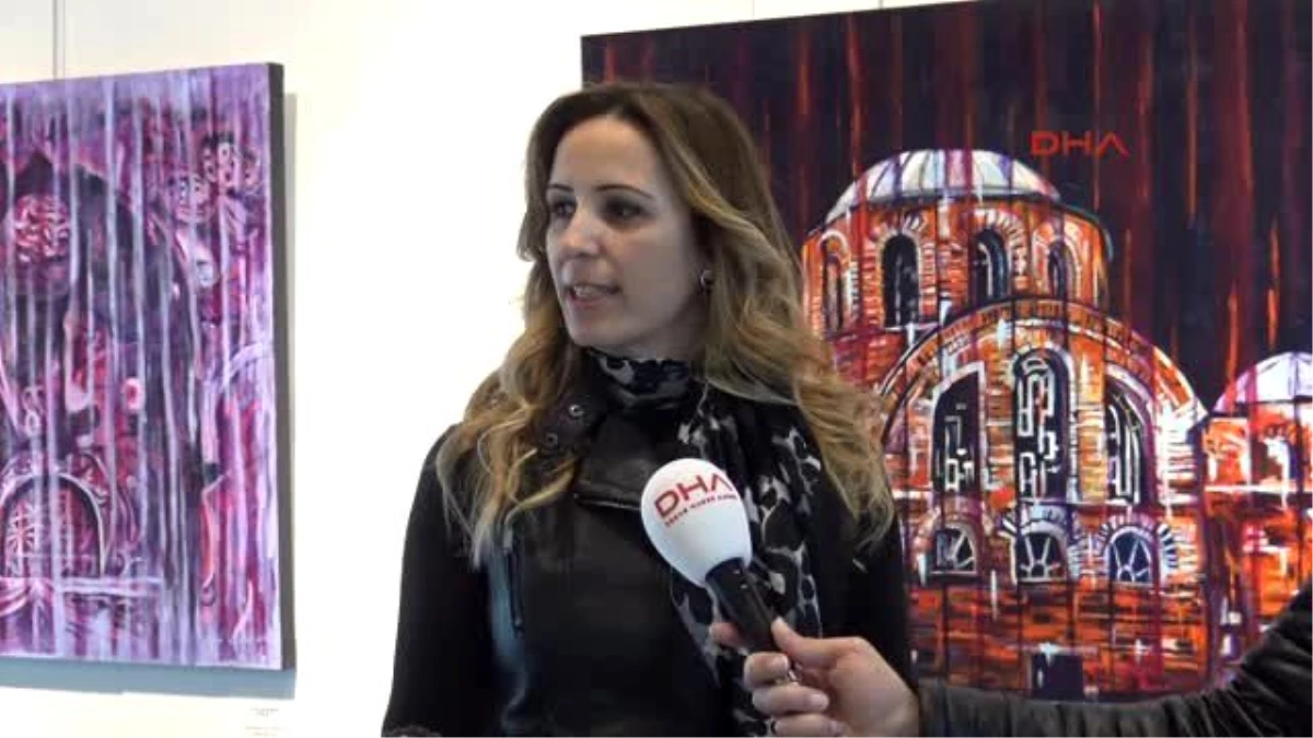Ressam Pınar Çimen, Harabeye Dönen Kervansarayların Feryadını Tuvale Aktardı