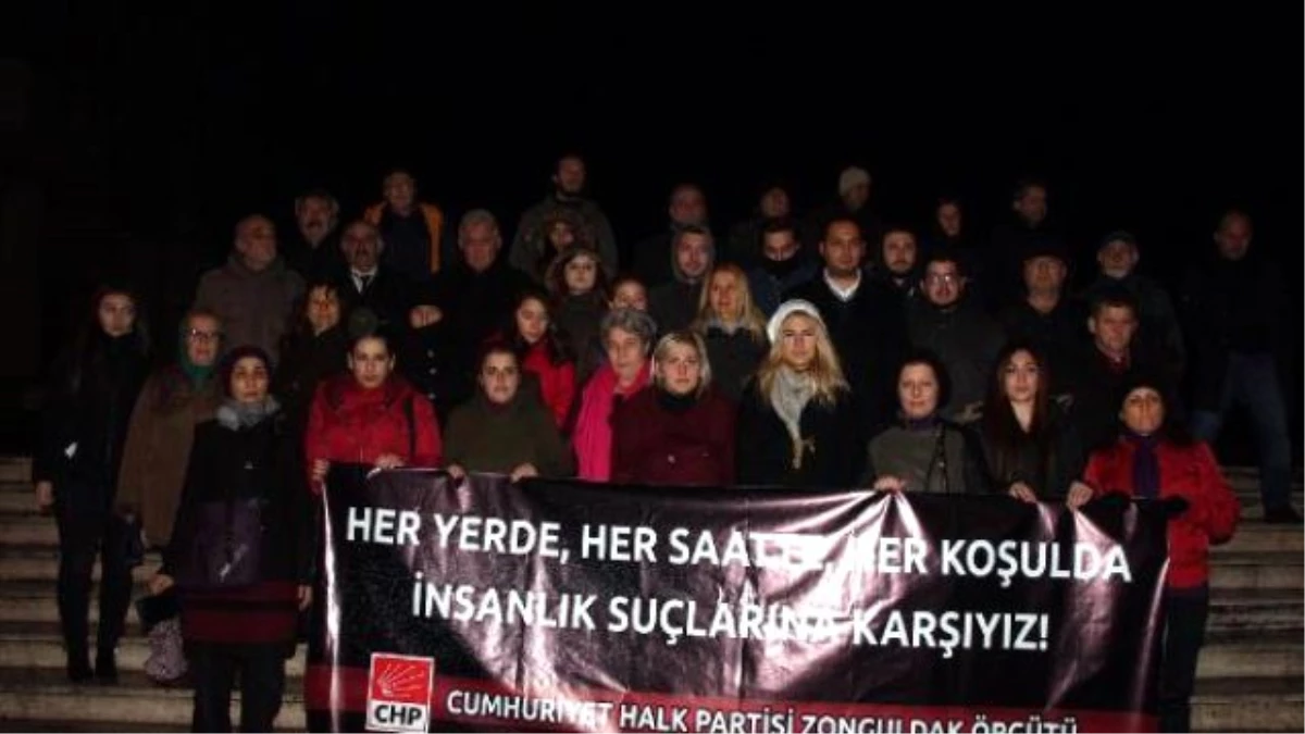 Zonguldak\'ta CHP\'lilerden \'Tecavüz\' Protestosu