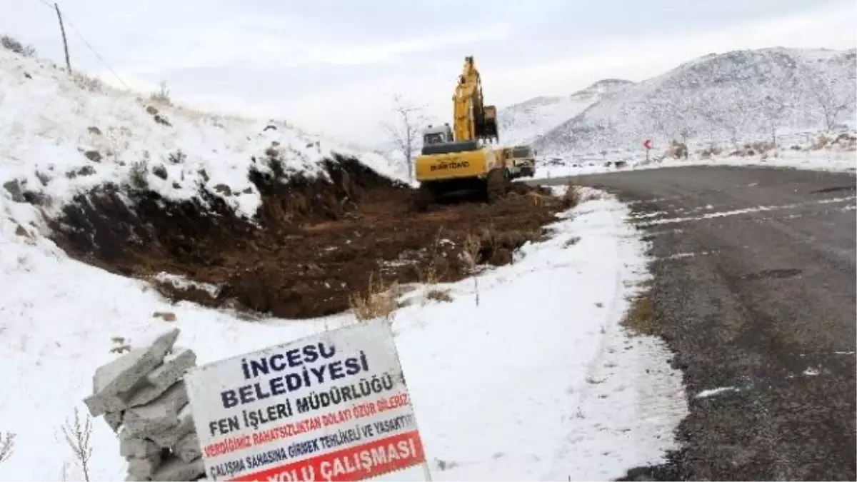 İncesu Belediyesi Yol Genişletme Çalışmalarına Devam Ediyor