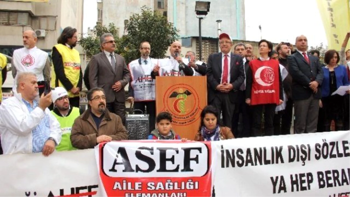 Aile Hekimleri, Sözleşmelerin Feshedilmesini Mersin\'de Protesto Etti