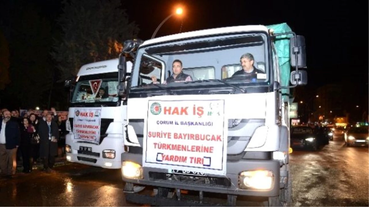 İşçilerden Bayırbucak Türkmenleri\'ne 2 Tır Yardım