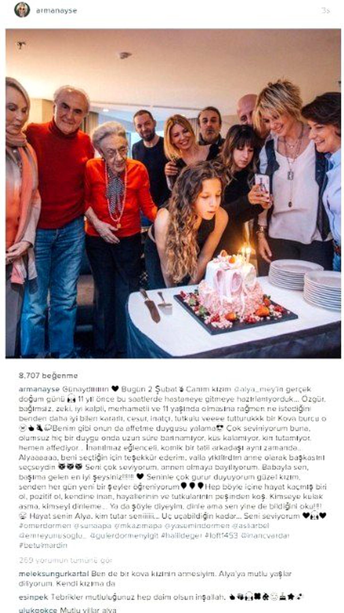Ayşe Arman\'dan Kızına Duygu Dolu Mesaj