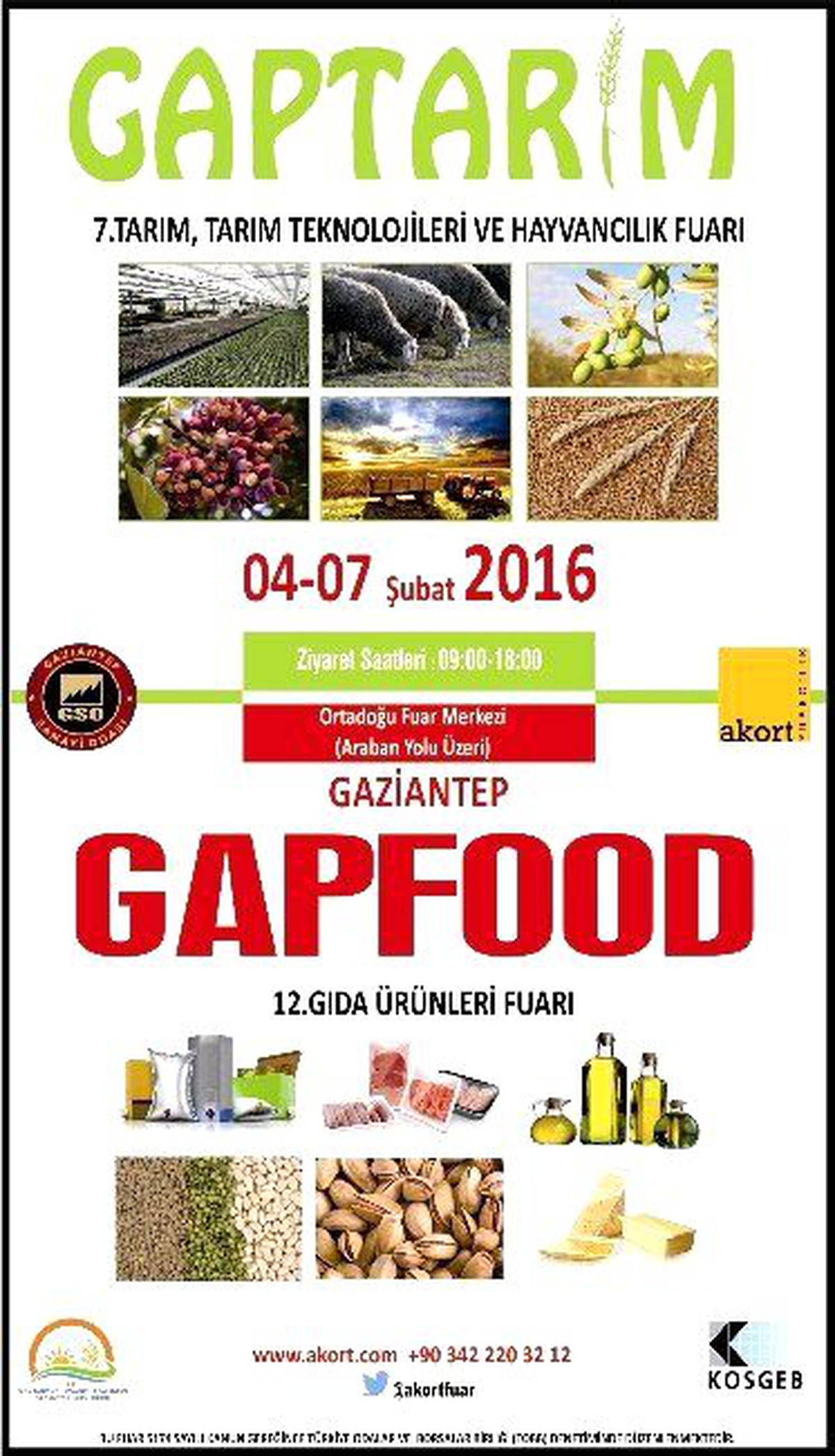 Gaptarım ve Gapfood Fuarını Bakan Çelik Açacak