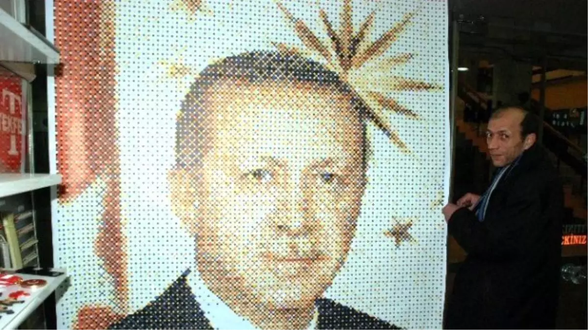 41 Bin Raptiye ile Cumhurbaşkanı Erdoğan\'ın Tablosunu Yapacak