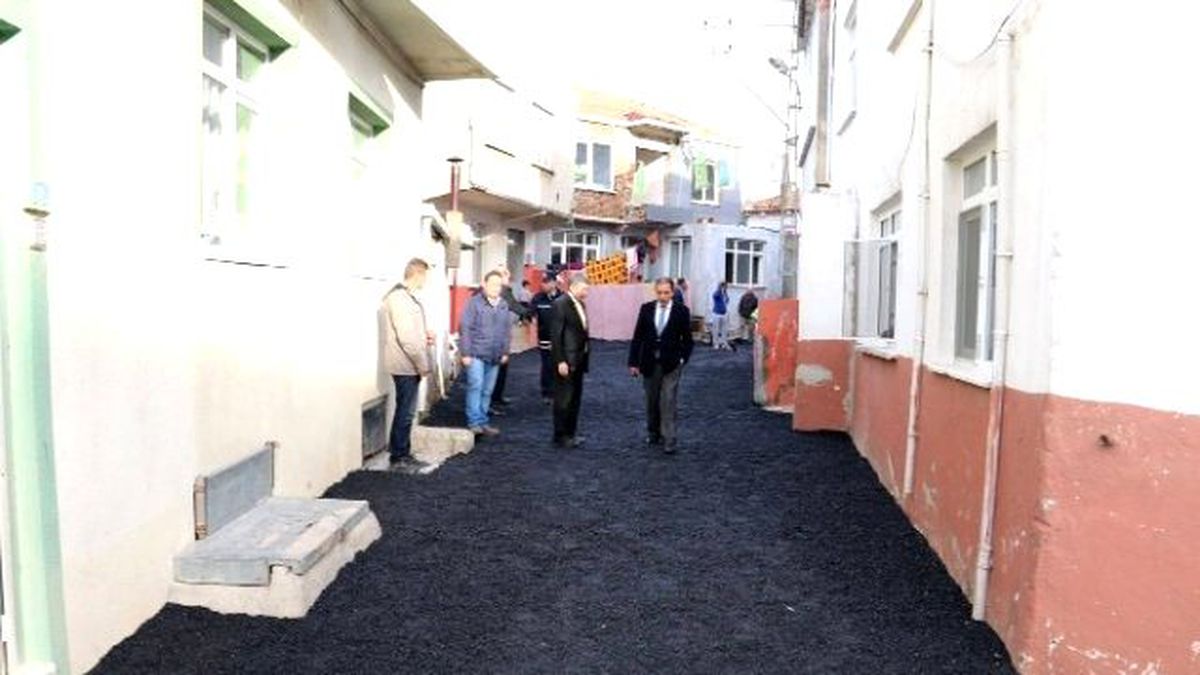 Sinop\'ta Asfaltlama Çalışması