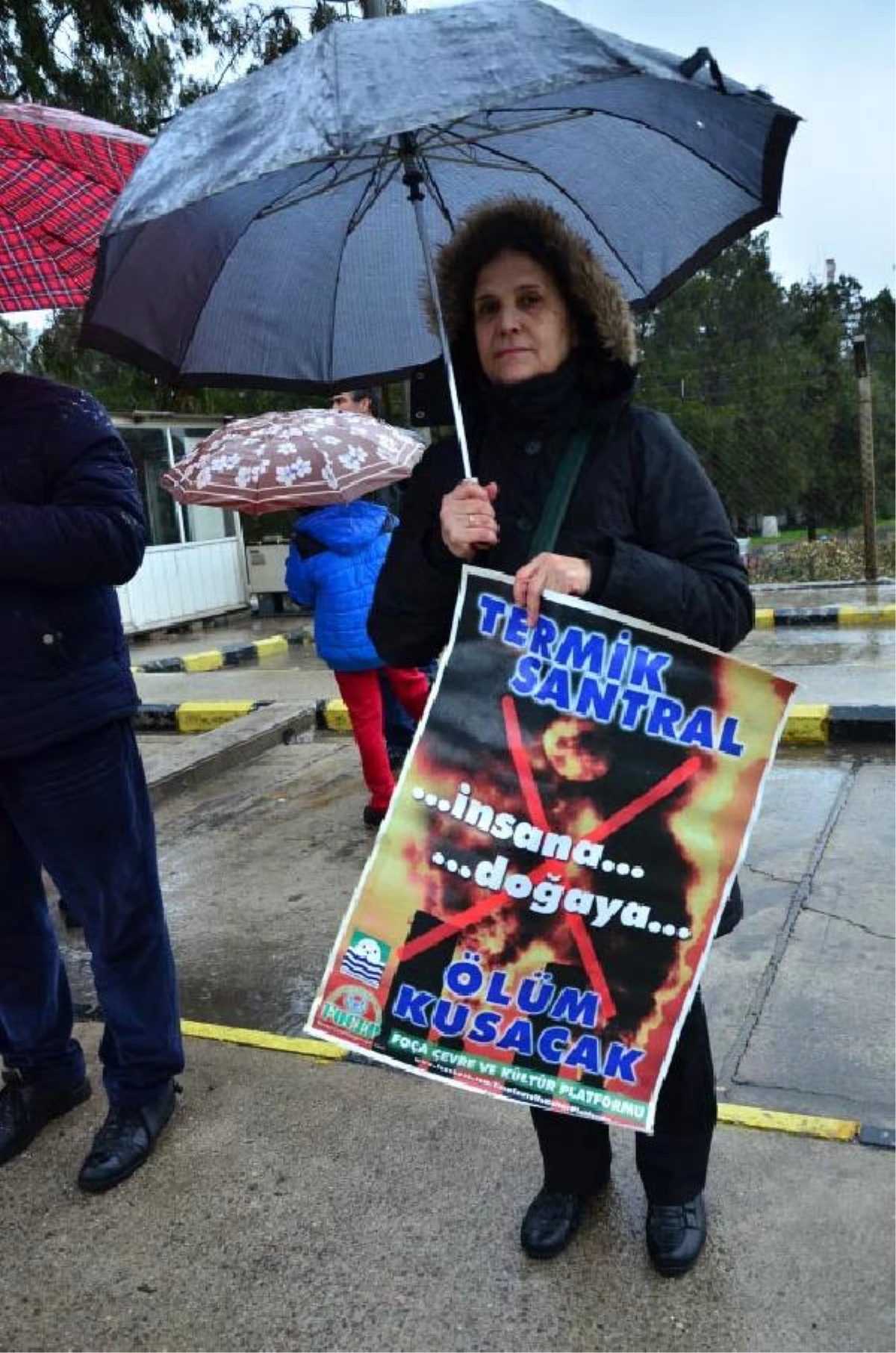 Termik Santralde Bilirkişi İncelemesi Sırasında Çevrecilerden Protesto