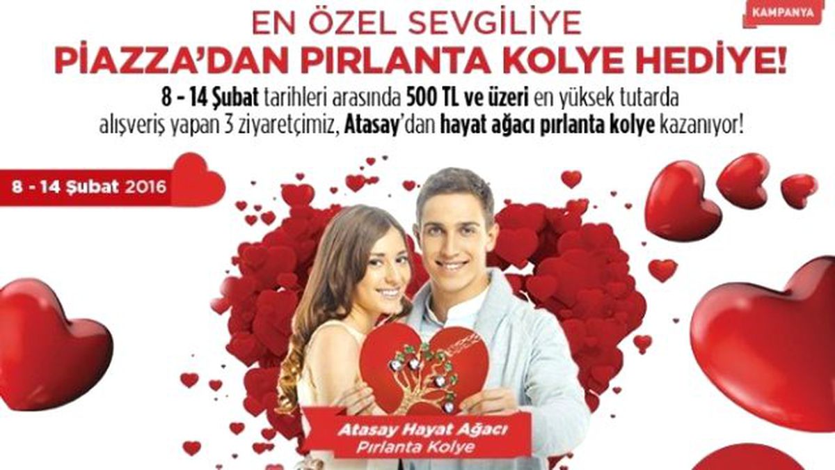 En Özel Sevgiliye Piazza\'dan Pırlanta Kolye Hediye