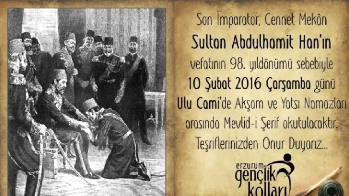 Ak Partili Gençler, Sultan Abdülhamid Han\'ı Fatihalarla Anacak