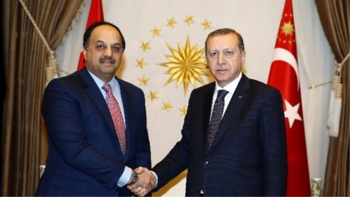 Cumhurbaşkanı Erdoğan Katar Savunma Bakanı Atiyah\'ı Kabul Etti