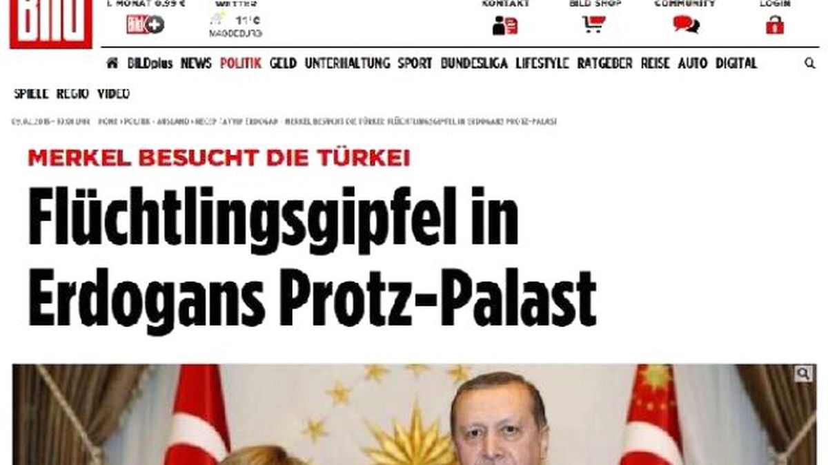 Bild: "Erdoğan\'ın Gösterişli Sarayında Sığınmacı Zirvesi"