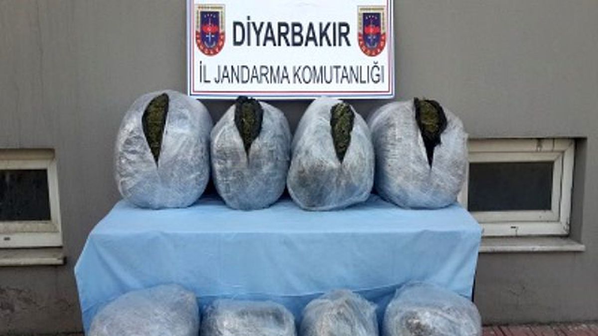 Diyarbakır\'da 101 Kilogram Kubar Esrar Ele Geçirildi