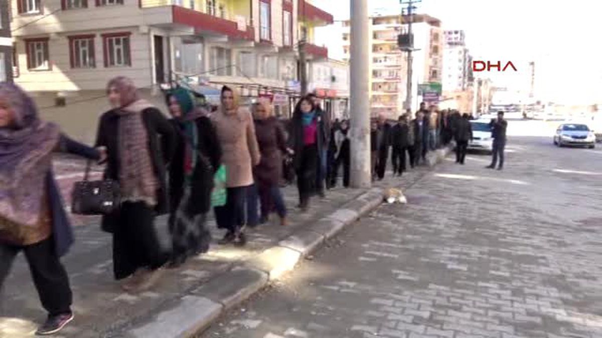 Silvan\'da Cizre\'ye Destek Yürüyüşüne Polis Müdahale Etti
