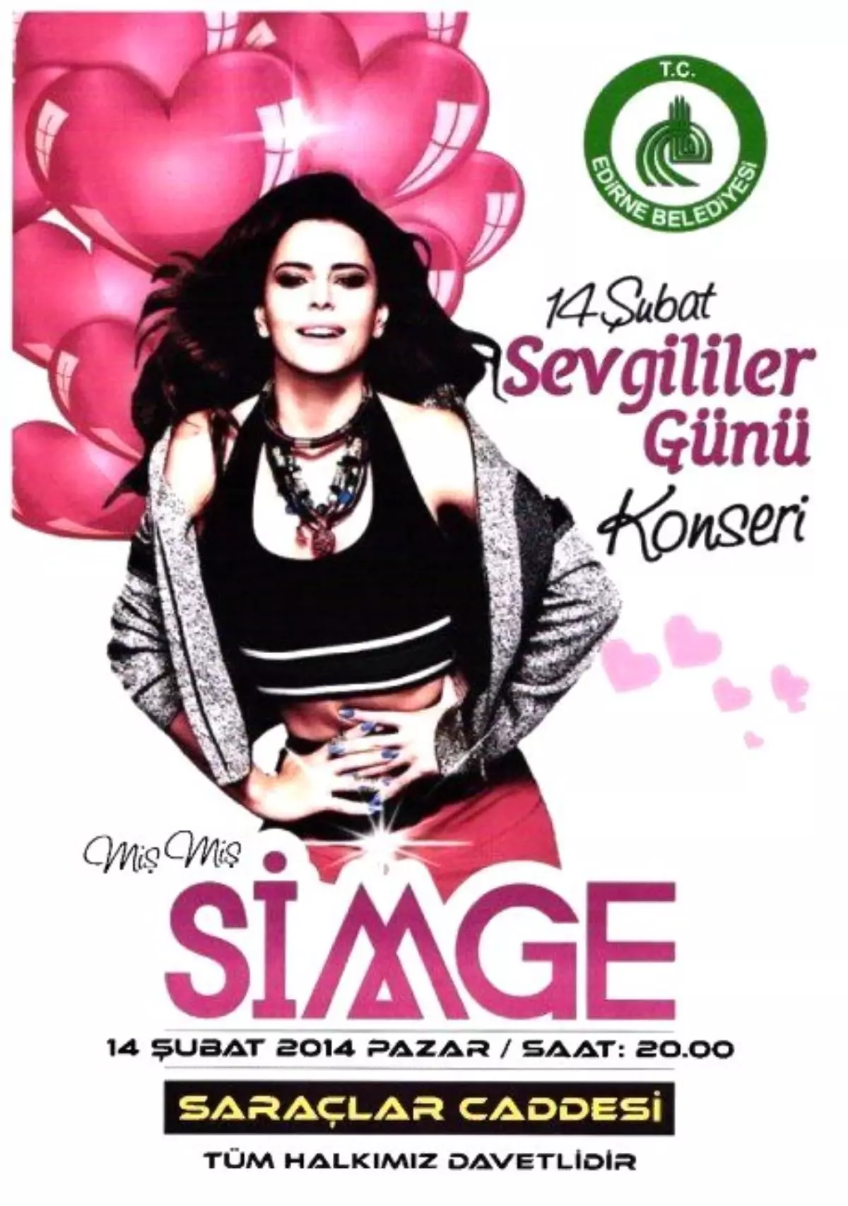 Simge Sağın Sevgililer Günü\'nde Edirne\'de