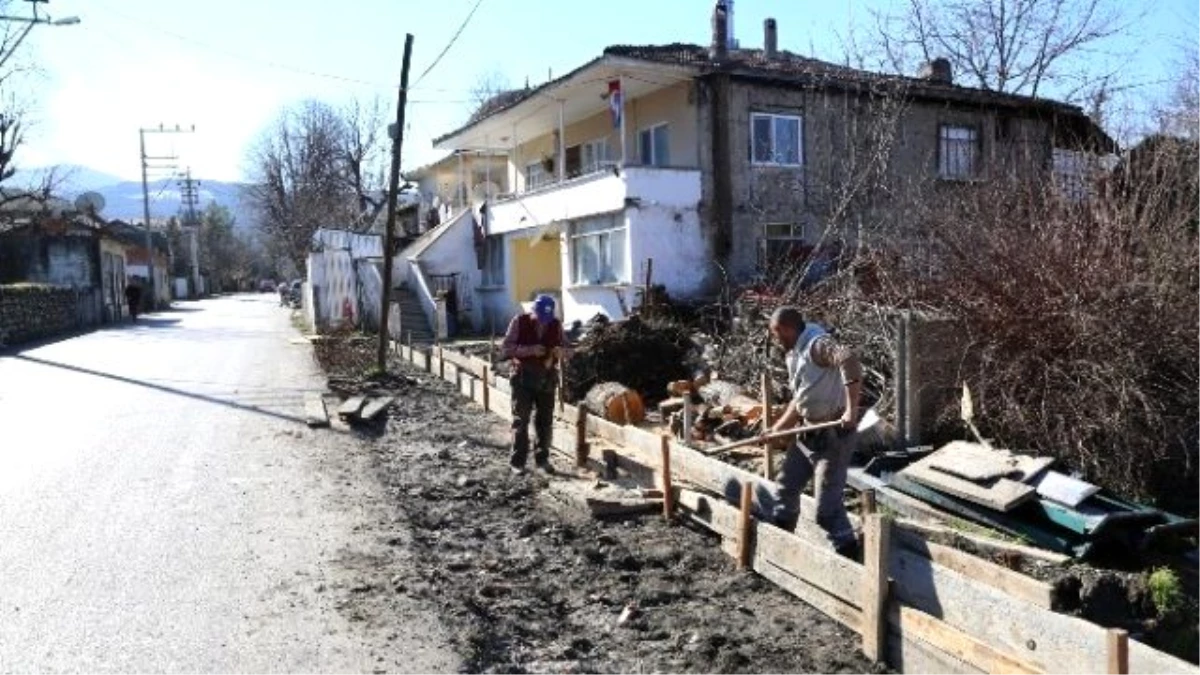 Cadde Boyunca Dekoratif Perde Duvar Örülüyor