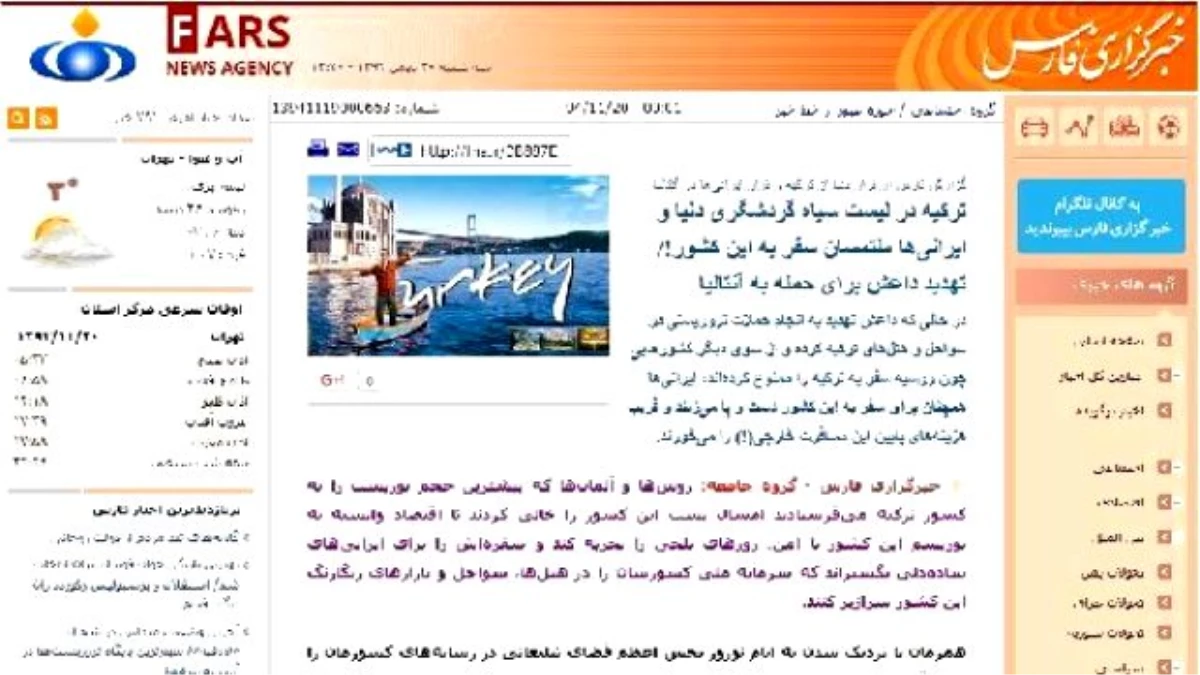 İran Medyasından 'Türkiye'ye Gitmeyin' Çağrısı