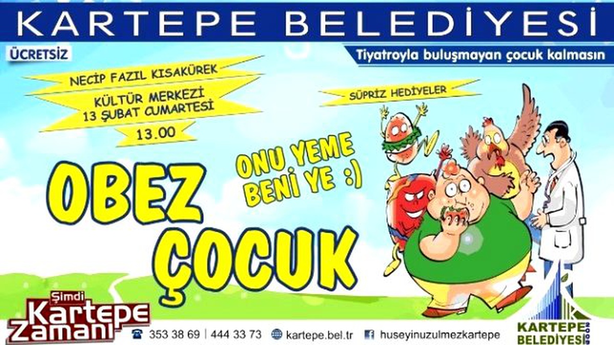 Obez Çocuk" Oyunu Kartepe\'de Sahnelenecek