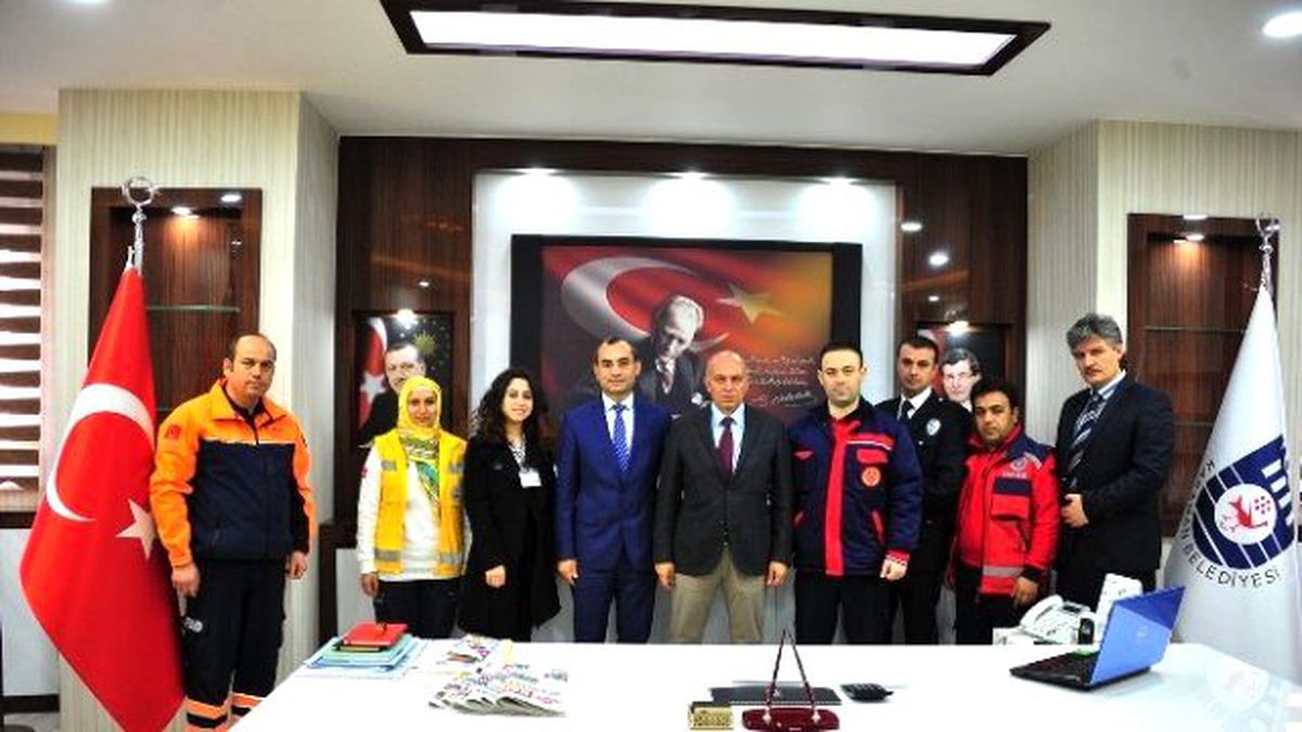 112 Çağrı Merkezi\'den Başkan Çalışkan\'a Ziyaret