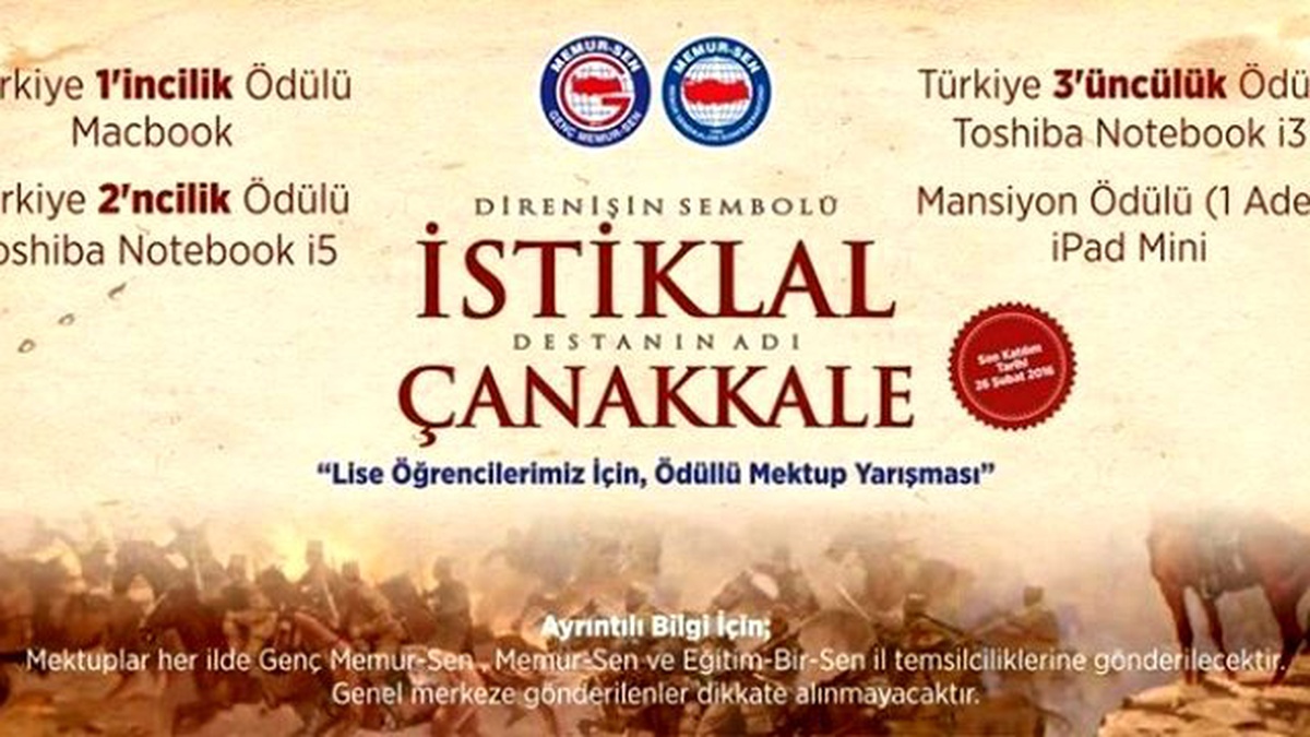Genç Memur-sen\'den Ödüllü Mektup Yarışması